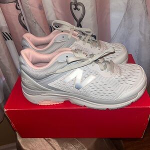 New Balance Women's Light Pink and Gray Sneakers